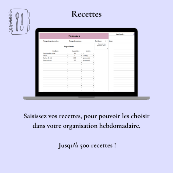 Fichier planificateur des repas – Image 3