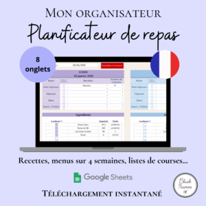 Fichier planificateur des repas