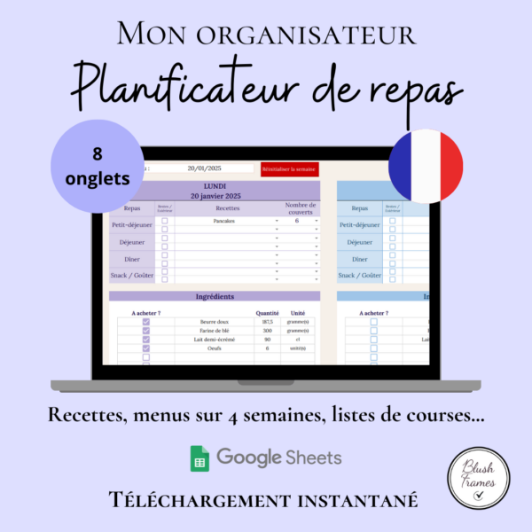 Fichier planificateur des repas